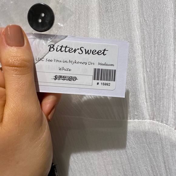 NEW Luca Los Angeles White Summer Dress Size M - Picture 3 of 5